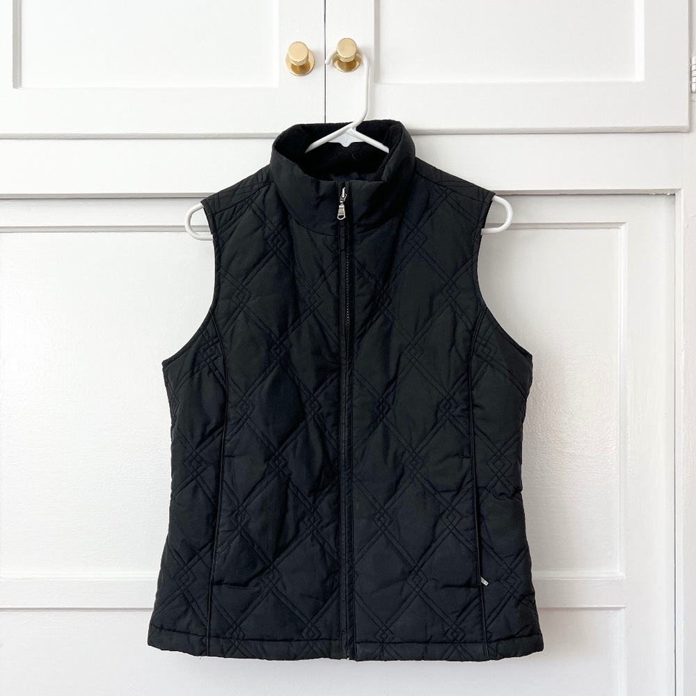 Eddie Bauer Goose Down Puffer Vest Black Size S
